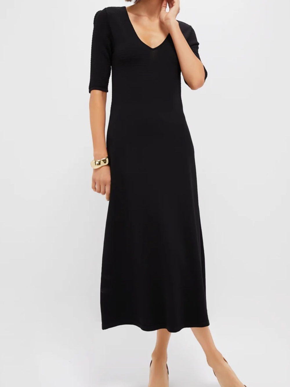 Pomander Place Black Clara V-Neck Dress size Small